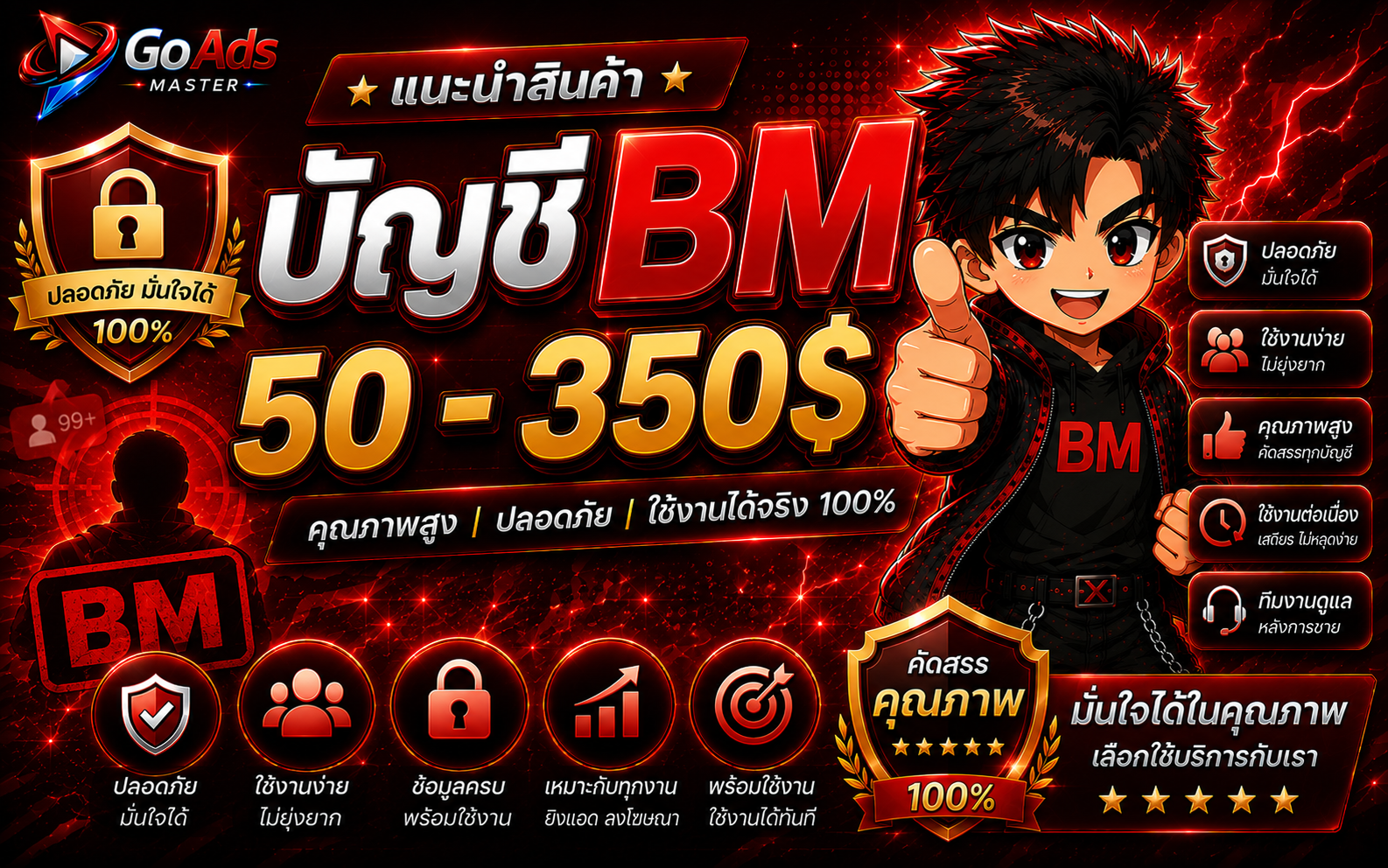 บัญชี BM 50 - 350$